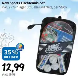 Der Grissemann New Sports Tischtennisinkl. 2 x Schläger, 3 x Bälle und Netz, per Stück Set Angebot