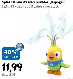 Der Grissemann Splash & Fun Wassersprinkler Papagei Angebot