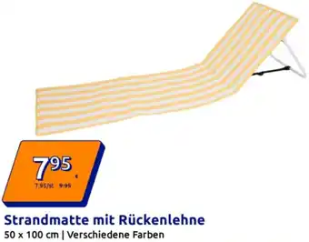 Action Strandmatte mit Rückenlehne Angebot