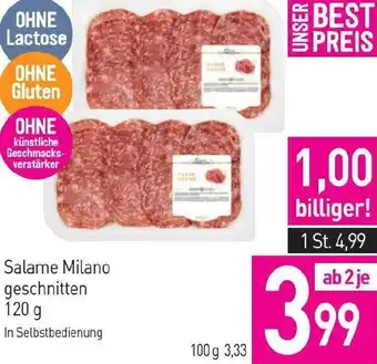 Sutterlüty Salame Milano geschnitten Angebot