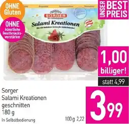 Sutterlüty Sorger Salami Kreationen geschnitten Angebot