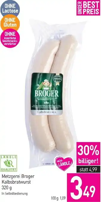 Sutterlüty Metzgerei Broger Kalbsbratwurst Angebot