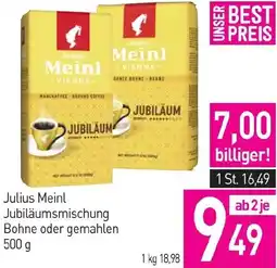 Sutterlüty Julius Meinl Jubiläumsmischung Bohne oder gemahlen Angebot