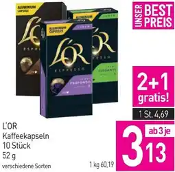 Sutterlüty L'OR Kaffeekapseln Angebot