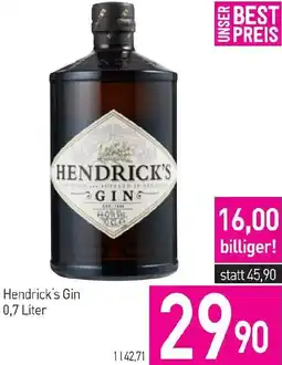 Sutterlüty Hendrick's Gin Angebot