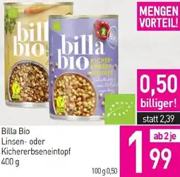 Sutterlüty Billa Bio Linsen- oder Kichererbseneintopf Angebot