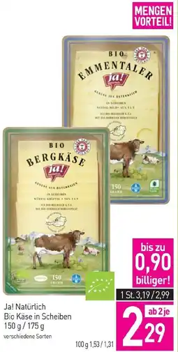 Sutterlüty Ja! Natürlich Bio Käse in Scheiben Angebot