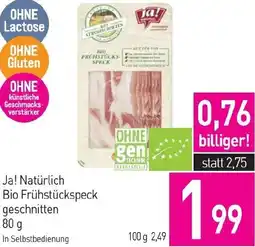 Sutterlüty Ja! Natürlich Bio Frühstückspeck geschnitten Angebot