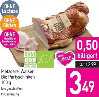 Sutterlüty Metzgerei Walser Bio Partyschinken Angebot