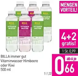Sutterlüty BILLA immer gut Vitaminwasser Himbeere oder Kiwi Angebot