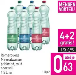 Sutterlüty Römerquelle Mineralwasser prickelnd, mild oder still Angebot