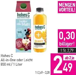 Sutterlüty Hohes C All-in-One oder Leicht Angebot