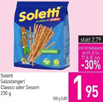 Sutterlüty Soletti Salzstangerl Classic oder Sesam Angebot