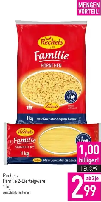 Sutterlüty Recheis Familie 2-Eierteigware Angebot