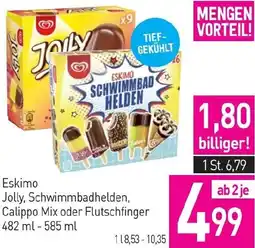 Sutterlüty Eskimo Jolly, Schwimmbadhelden, Calippo Mix oder Flutschfinger Angebot