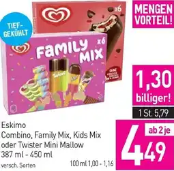 Sutterlüty Eskimo Combino, Family Mix, Kids Mix oder Twister Mini Mallow Angebot