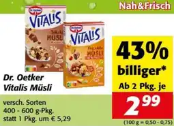 Nah&Frisch Dr. Oetker Vitalis Müsli Angebot