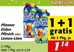 Nah&Frisch Pfanner Eistee Pfirsich oder Lemon-Lime Angebot