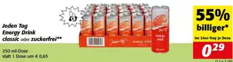 Nah&Frisch Jeden Tag Energy Drink classic oder zuckerfrei Angebot