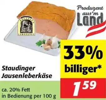 Nah&Frisch Staudinger Jausenleberkäse Angebot