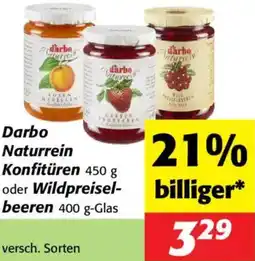 Nah&Frisch Darbo Naturrein Konfitüren oder Wildpreisel- beeren Angebot