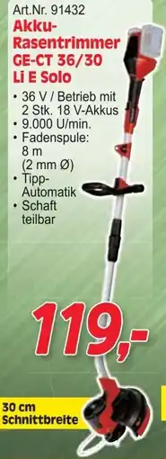 Zgonc Akku- Rasentrimmer Angebot