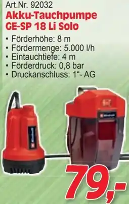Zgonc Akku-Tauchpumpe Angebot