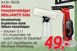 Zgonc Akku- fensterreiniger brillianto solo Angebot