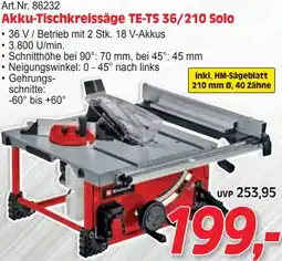 Zgonc Akku-Tischkreissäge Angebot