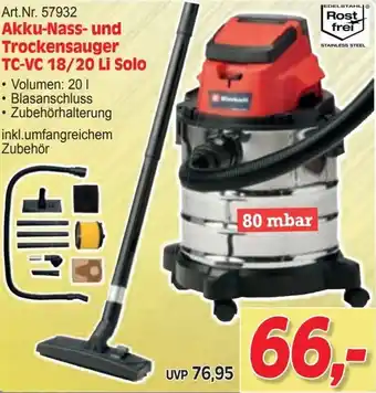 Zgonc Akku-Nass- und Trockensauger Angebot