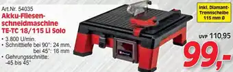 Zgonc Akku-Fliesen- schneidmaschine Angebot