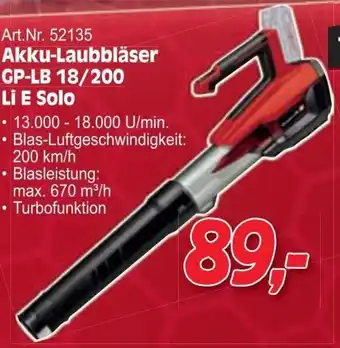 Zgonc Akku-Laubbläser Angebot