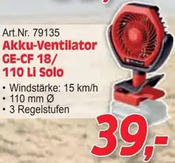 Zgonc Akku-Ventilator Angebot