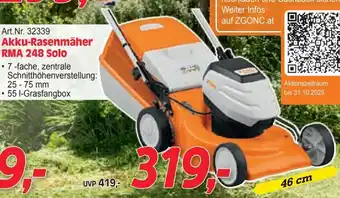 Zgonc Akku-Rasenmäher Angebot