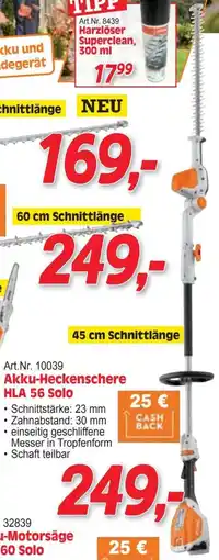 Zgonc Akku-Heckenschere Angebot