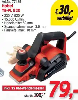 Zgonc Hobel TE-PL 920 Angebot