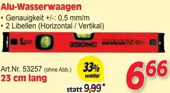 Zgonc Alu-Wasserwaagen Angebot