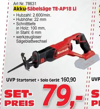 Zgonc Akku-Säbelsäge Angebot