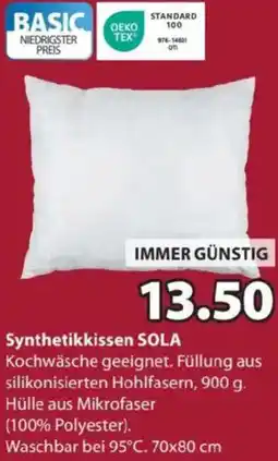 JYSK Synthetikkissen SOLA Angebot