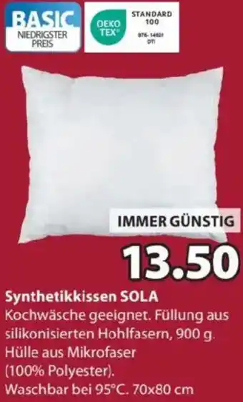 JYSK Synthetikkissen SOLA Angebot