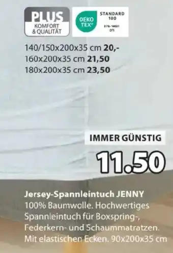 JYSK Jersey-Spannleintuch JENNY Angebot