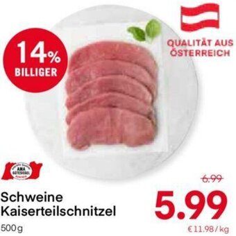 MPreis Schweine Kaiserteilschnitzel 500g Angebot