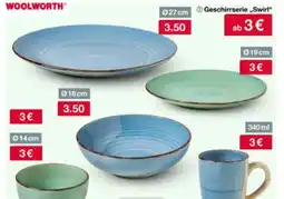 Woolworth Geschirrserie Swirl Angebot