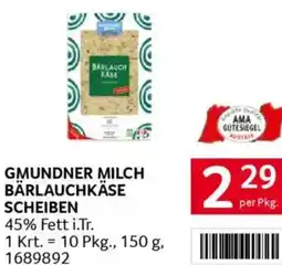 Transgourmet Gmundner milch bärlauchkäse scheiben Angebot