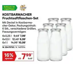 Lagerhaus Kostbarmacher fruchtsaftflaschen-set Angebot