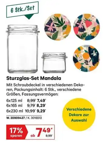 Lagerhaus Sturzglas-Set Mandala Angebot