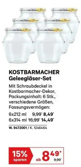 Lagerhaus Kostbarmacher geleegläser set Angebot