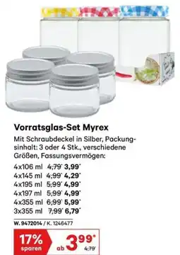Lagerhaus Vorratsglas set myrex Angebot