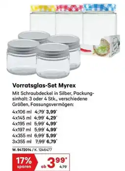 Lagerhaus Vorratsglas set myrex Angebot