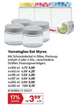 Lagerhaus Vorratsglas set myrex Angebot